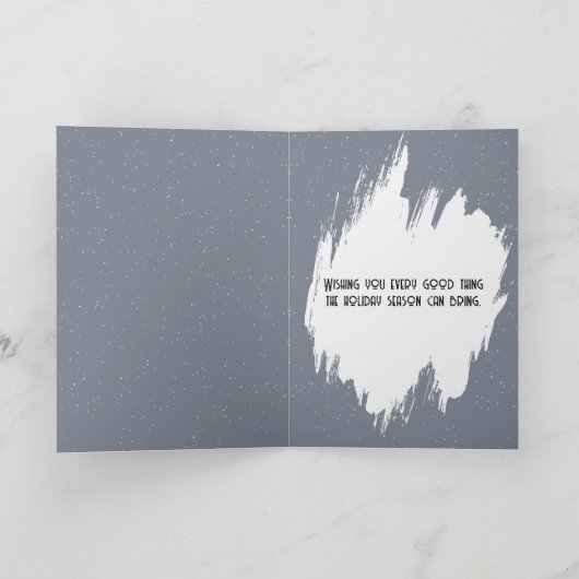 Christmas Cats Cuddling On a Snowy Fence Kaart (Binnen)