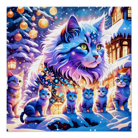 Christmas Cats Display Perfect Poster (Voorkant)