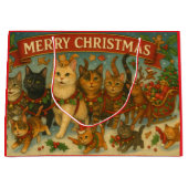 "Christmas Cats" Gift Bag Groot Cadeauzakje (Voorkant)
