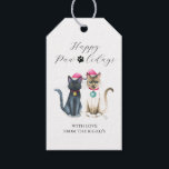 Christmas Cats Gift Labels gepersonaliseerd Cadeaulabel<br><div class="desc">Voeg een speelse touch toe aan uw vakantie-verpakking met deze gepersonaliseerde kerstkattencadeau-labels, met een grappige zwarte kat en Siamese kat gekleed in feestelijke winterstijl. Met de brutale boodschap "Happy Paw-holidays" zijn deze labels ideaal voor kerstcadeaus voor vrienden, kerstcadeaus voor Secret Santa of iedereen die van hun huisdier houdt. Ontworpen met...</div>