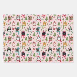 Christmas Cats Gift Wrap Inpakpapier Vel
