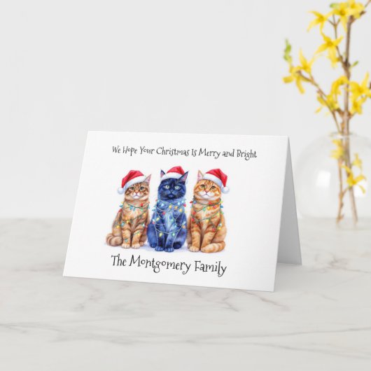 Christmas Cats Kaart (Gele Bloem)
