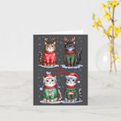 Christmas Cats _ Merry Christmas Cats Graphic  Kaart (Gele Bloem)