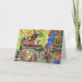 Christmas Cats playing Piano Holiday Card Bedankkaart (Voorkant)