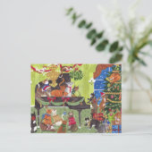 Christmas Cats playing Piano Holiday Card Briefkaart (Staand voorkant)