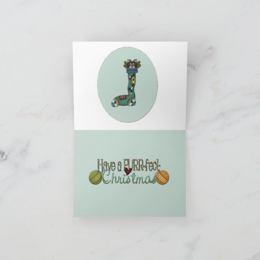 Christmas cats sleeping note card template feestdagen kaart (Binnen)