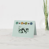Christmas cats sleeping note card template feestdagen kaart (Voorkant)