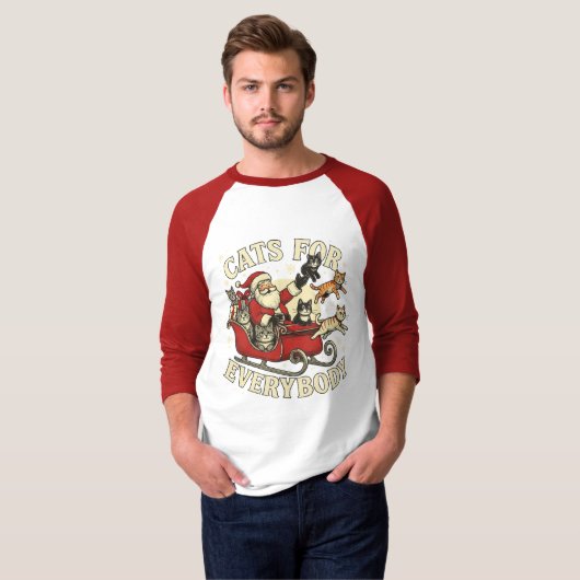 Christmas Cats  T-shirt (Voorkant volledig)