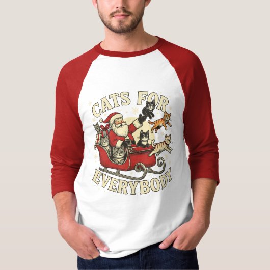 Christmas Cats  T-shirt (Voorkant)