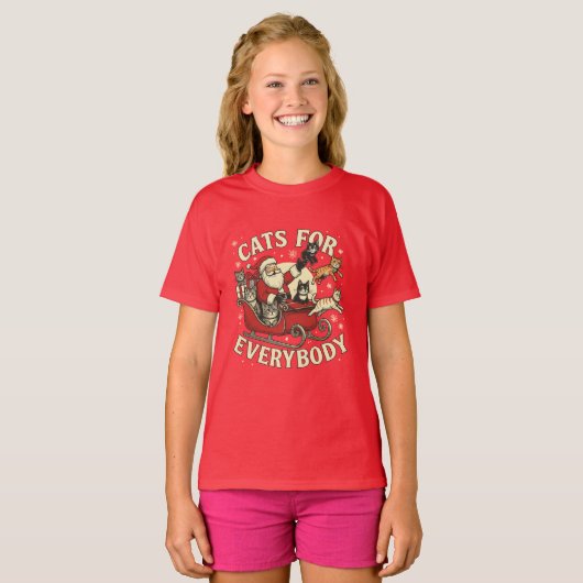 Christmas Cats  T-shirt (Voorkant volledig)