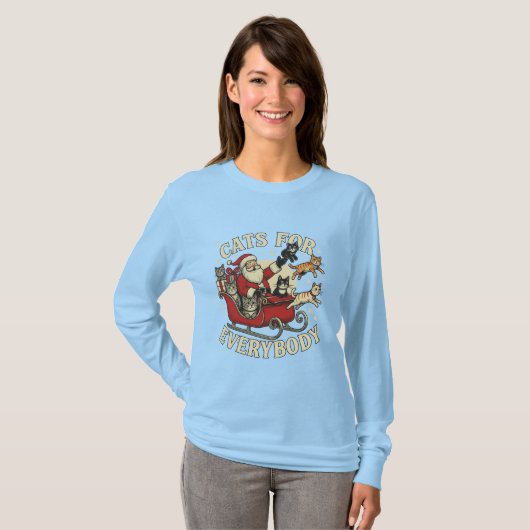 Christmas Cats  T-shirt (Voorkant volledig)