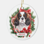 Christmas Cavalier King Charles Dog Ornament (Links)