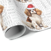Christmas Cavalier King Charles Hondenliefhebber V Cadeaupapier (Rol Hoek)