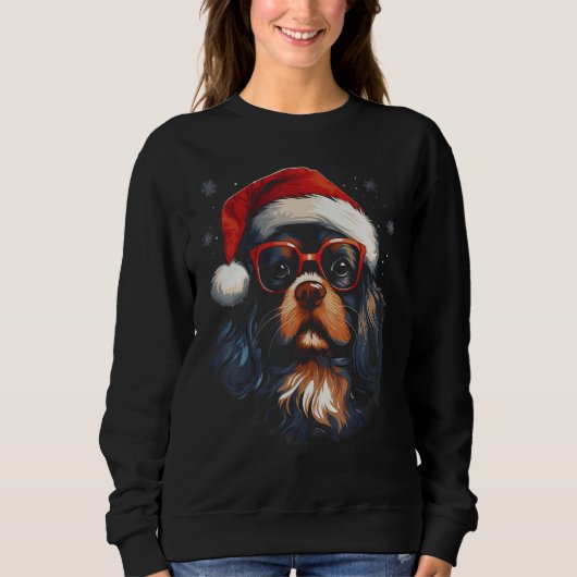 Christmas Cavalier King Charles Spaniel Hondenlief Trui (Voorkant)
