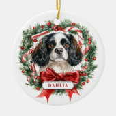Christmas Cavalier King Charles Spaniel Ornament (Voorkant)