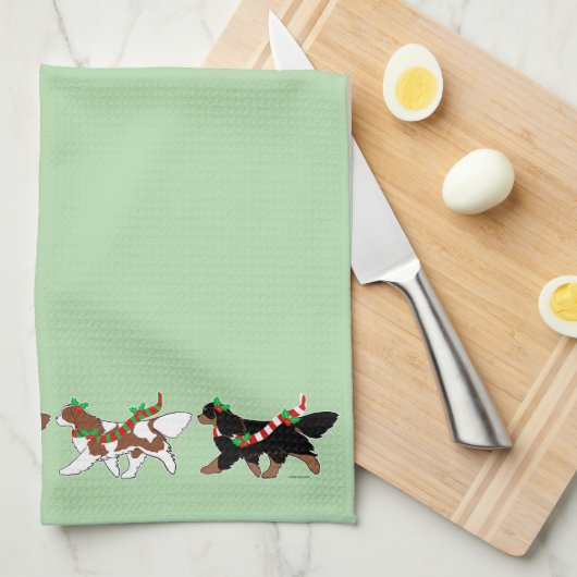 Christmas Cavaliers Parade Theedoek (Quarter Fold)