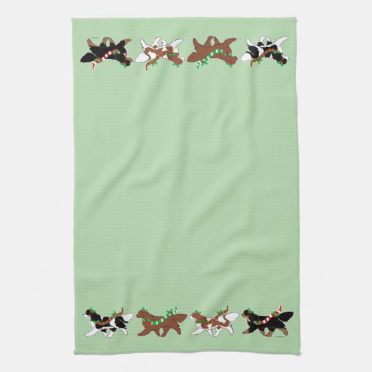 Christmas Cavaliers Parade Theedoek (Verticaal)