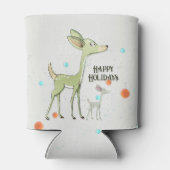 Christmas Celebration Green Deers Holidays Cute Blikjeskoeler (Achterkant)