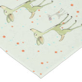 Christmas Celebration Green Deers Holidays Cute Korte Tafelloper (Hoek)