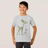 Christmas Celebration Green Deers Holidays Cute T-shirt (Voorkant volledig)