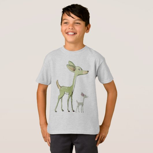 Christmas Celebration Green Deers Holidays Cute T-shirt (Voorkant volledig)