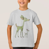 Christmas Celebration Green Deers Holidays Cute T-shirt (Voorkant)