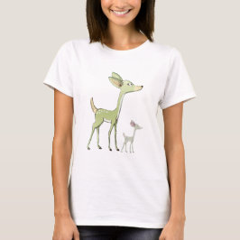 Christmas Celebration Green Deers Holidays Cute T-shirt