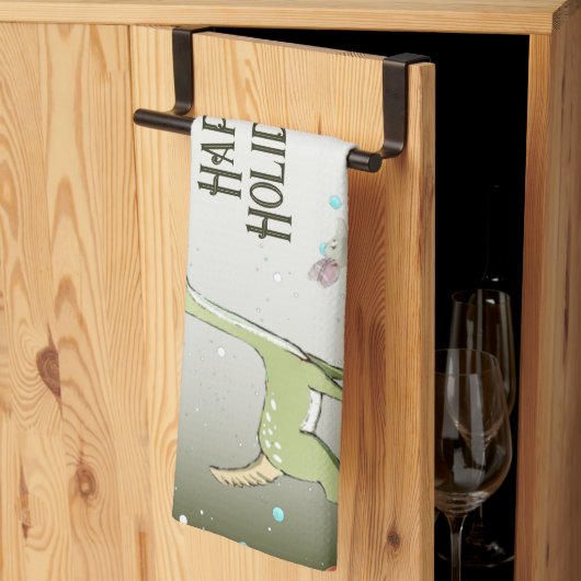 Christmas Celebration Green Deers Holidays Cute Theedoek (Derde Gevouwen)