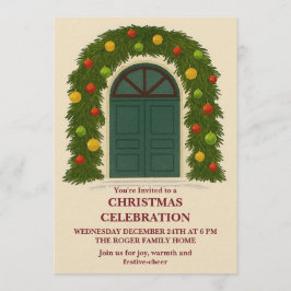 Christmas Celebration Invitation Kaart