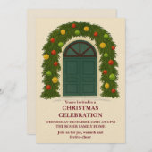 Christmas Celebration Invitation Kaart (Voorkant / Achterkant)