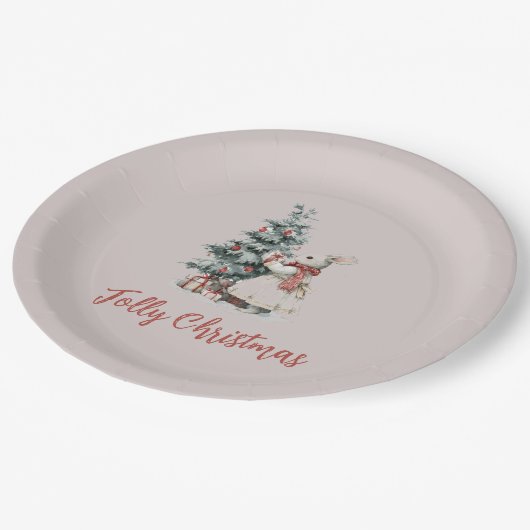 Christmas Celebration Paper Plate | Joyful Holiday Papieren Bordje (Gekanteld)