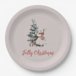 Christmas Celebration Paper Plate | Joyful Holiday Papieren Bordje