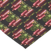 Christmas Celebration Red Candles Green Leaves Korte Tafelloper (Hoek)