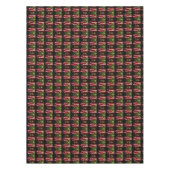 Christmas Celebration Red Candles Green Leaves Tafelkleed (Voorkant)