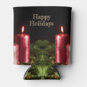 Christmas Celebration Red Candles Winter Holidays Blikjeskoeler (Voorkant)