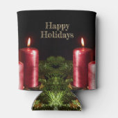 Christmas Celebration Red Candles Winter Holidays Blikjeskoeler (Achterkant)