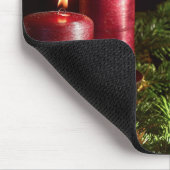 Christmas Celebration Red Candles Winter Holidays Muismat (Hoek)