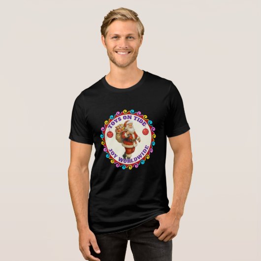 Christmas celebration Tri-Blend shirt (Voorkant volledig)