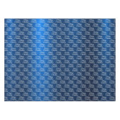 Christmas Celebration White Snowflakes Navy Blue Tafelkleed (Voorkant (Horizontaal))