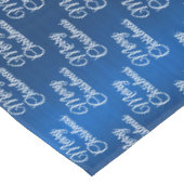 Christmas Celebration White Snowflakes Navy Blue Tafelkleed (Gekanteld)