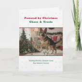 Christmas Chaos and Treats Funny Dog photo Folded Feestdagen Kaart (Voorkant)