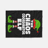 Christmas Chaos Coordinator Elf Funny Xmas Holiday Fleece Deken (Voorkant (Horizontaal))