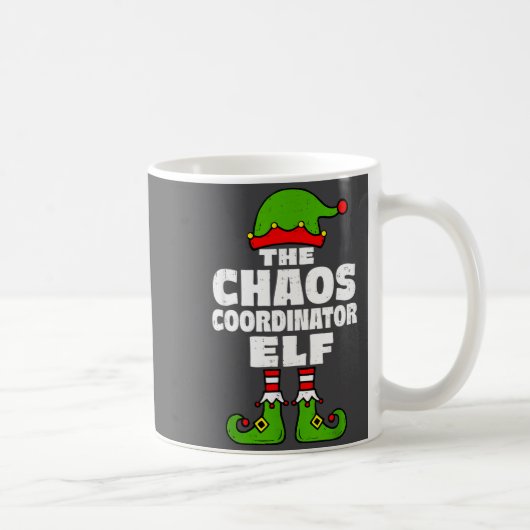 Christmas Chaos Coordinator Elf Funny Xmas Holiday Koffiemok (Rechts)