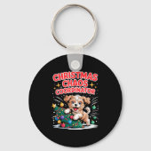 Christmas Chaos Coordinator Xmas Puppy Funny Shi-o Sleutelhanger (Voorkant)
