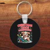 Christmas Chaos Coordinator Xmas Puppy Funny Shi-o Sleutelhanger (Voorkant)