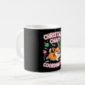 Christmas Chaos Coordinator Xmas Puppy Funny Welsh Koffiemok (Voorkant links)