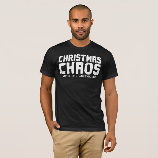 Christmas Chaos With The [Insert Your Name] Funny T-shirt (Voorkant volledig)