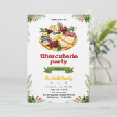 Christmas Charcuterie party invitation Kaart (Staand voorkant)