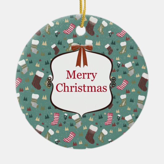 "Christmas Charm" Keramisch Ornament (Voorkant)