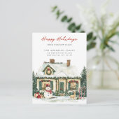 Christmas Charm Nieuw Adres Aankondiging (Staand voorkant)